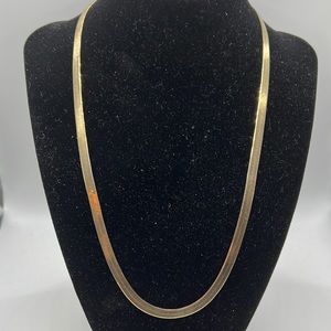 20” GOLD OVER STERLING 5mm HERRINGBONE CHAIN NECKLACE